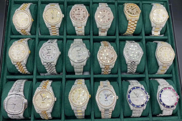 Iced out moissanite watches